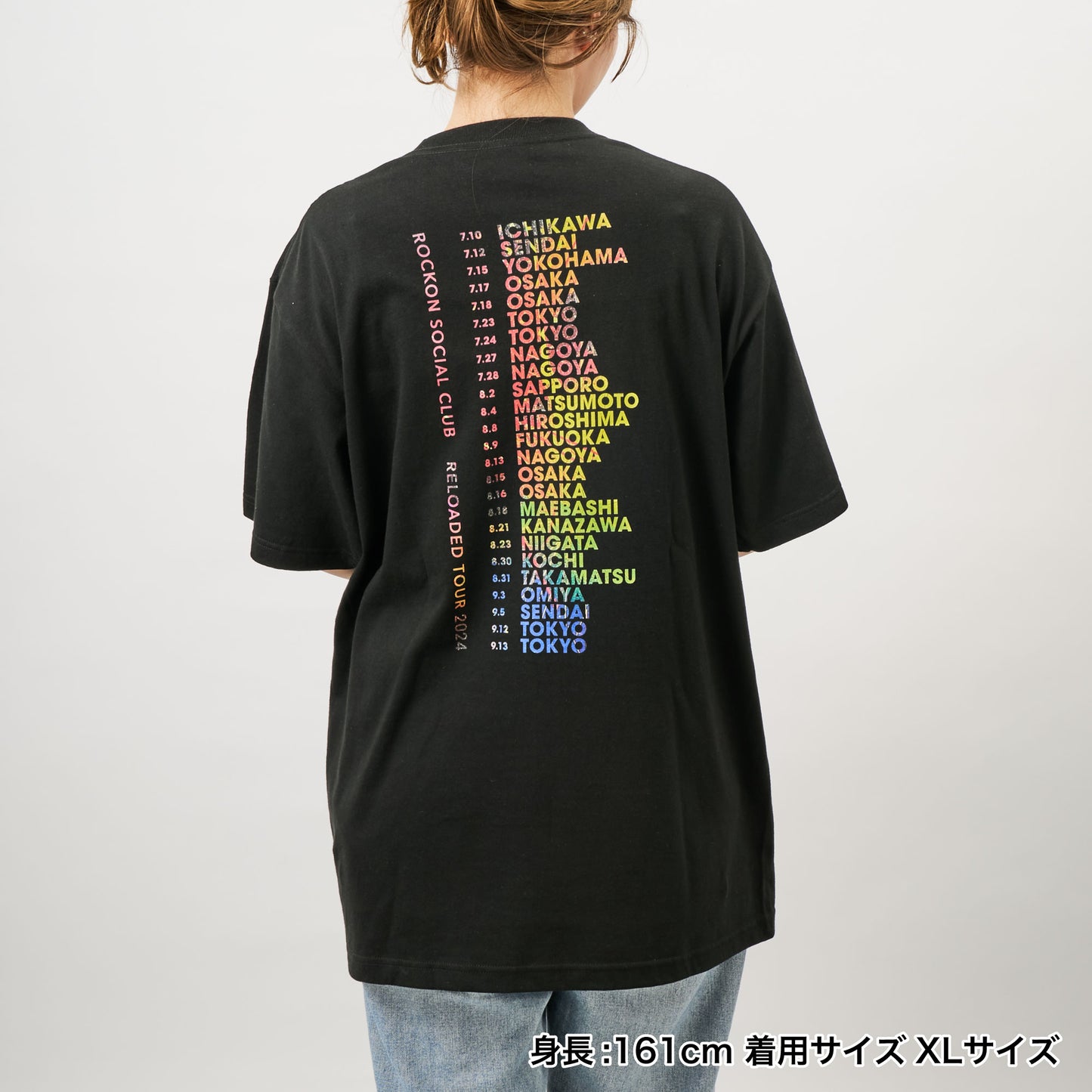 レインボーツアーTシャツ(ブラック)