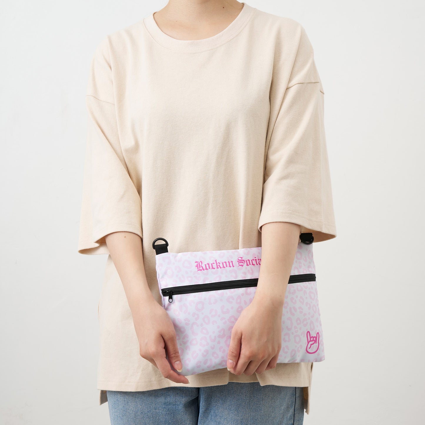 2WAYサコッシュ(ピンクレオパード)