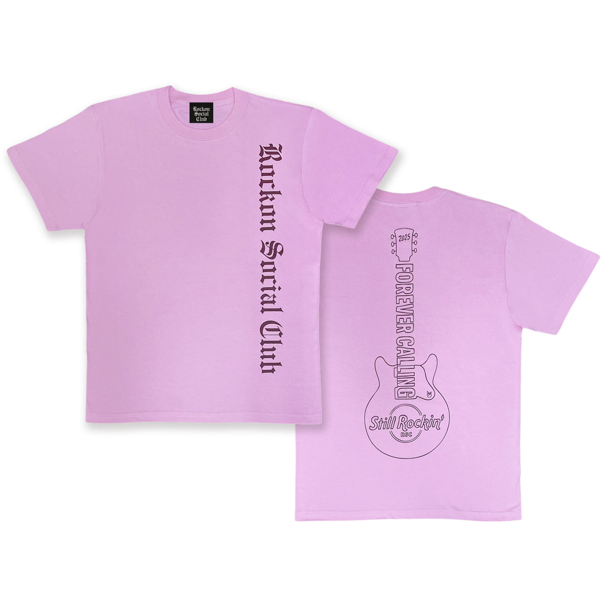 ロックオンソーシャルクラブ　FOREVER CALLING LOGOTシャツ FOREVER CALLING LOGO手書き風Tシャツ（ピンク） – Rockon