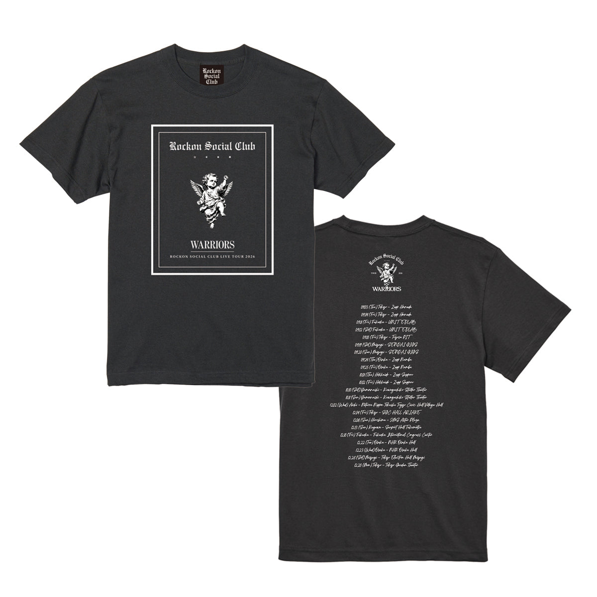 WARRIORS Tシャツ（スモーキーブラック） – Rockon Social Club