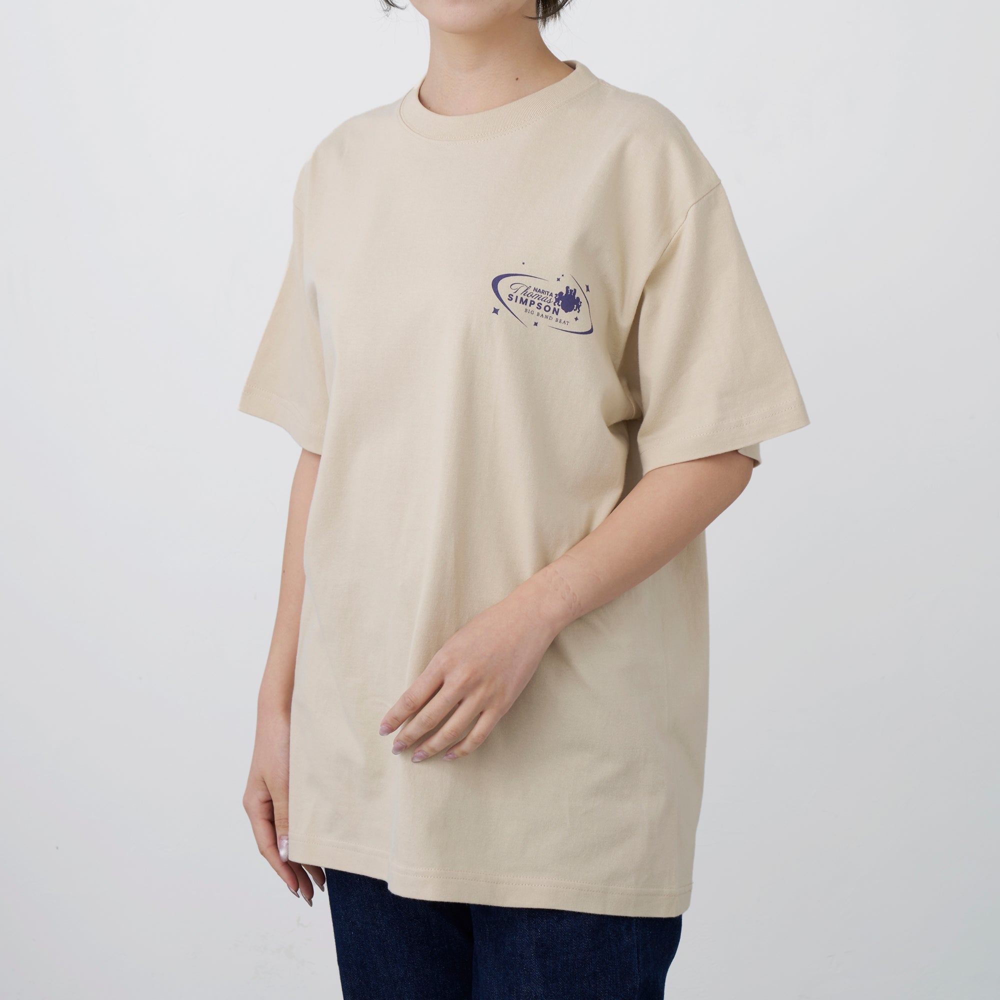 【新品】ロックオンソーシャルクラブ　オーバーサイズTシャツ ベージュ 新品】ロックオンソーシャルクラブ オーバーサイズTシャツ
