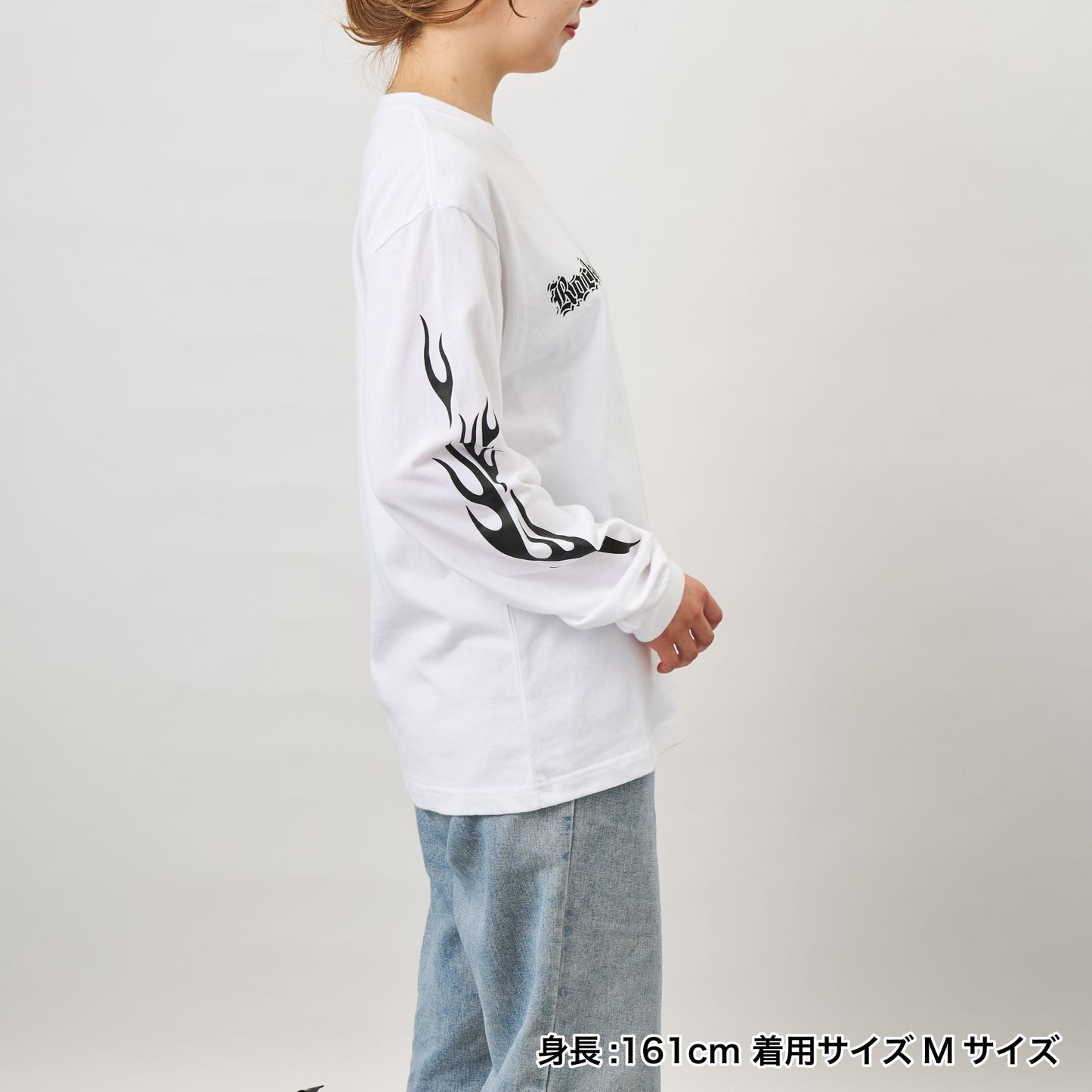 ファイヤーロングスリーブT(ホワイト)