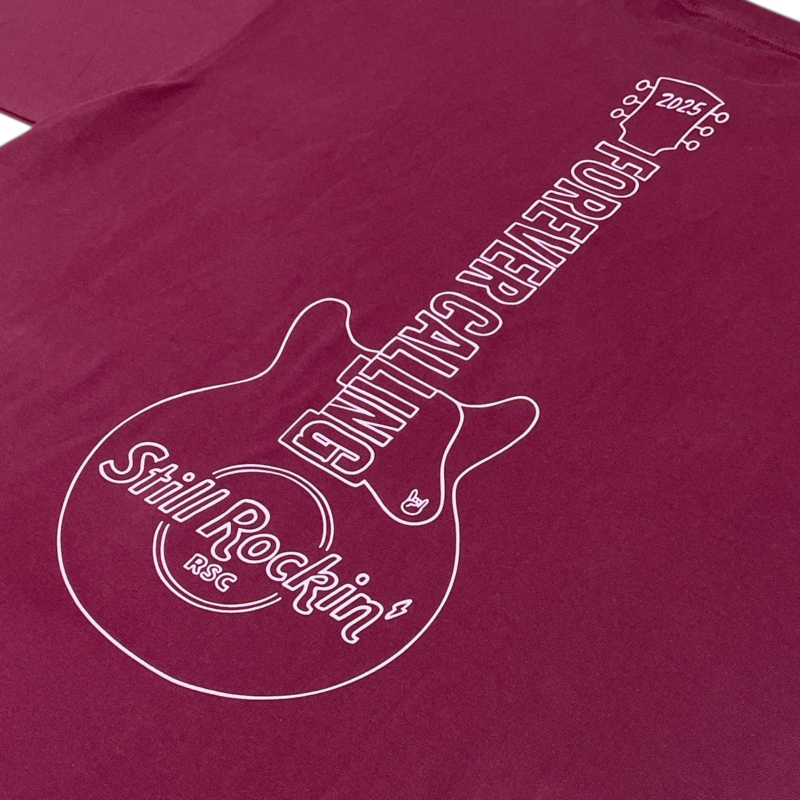 FOREVER CALLING LOGO手書き風Tシャツ（バーガンディ）