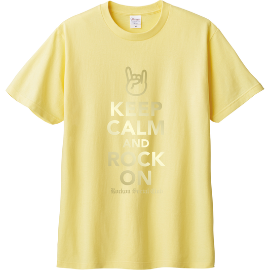 KEEP CALM TEE LIGHT YELLOW